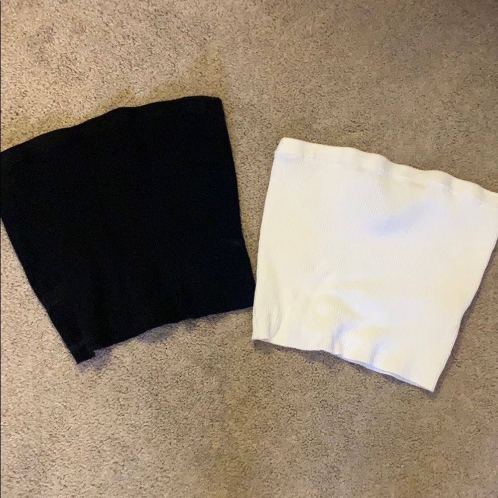 Black and white tube top